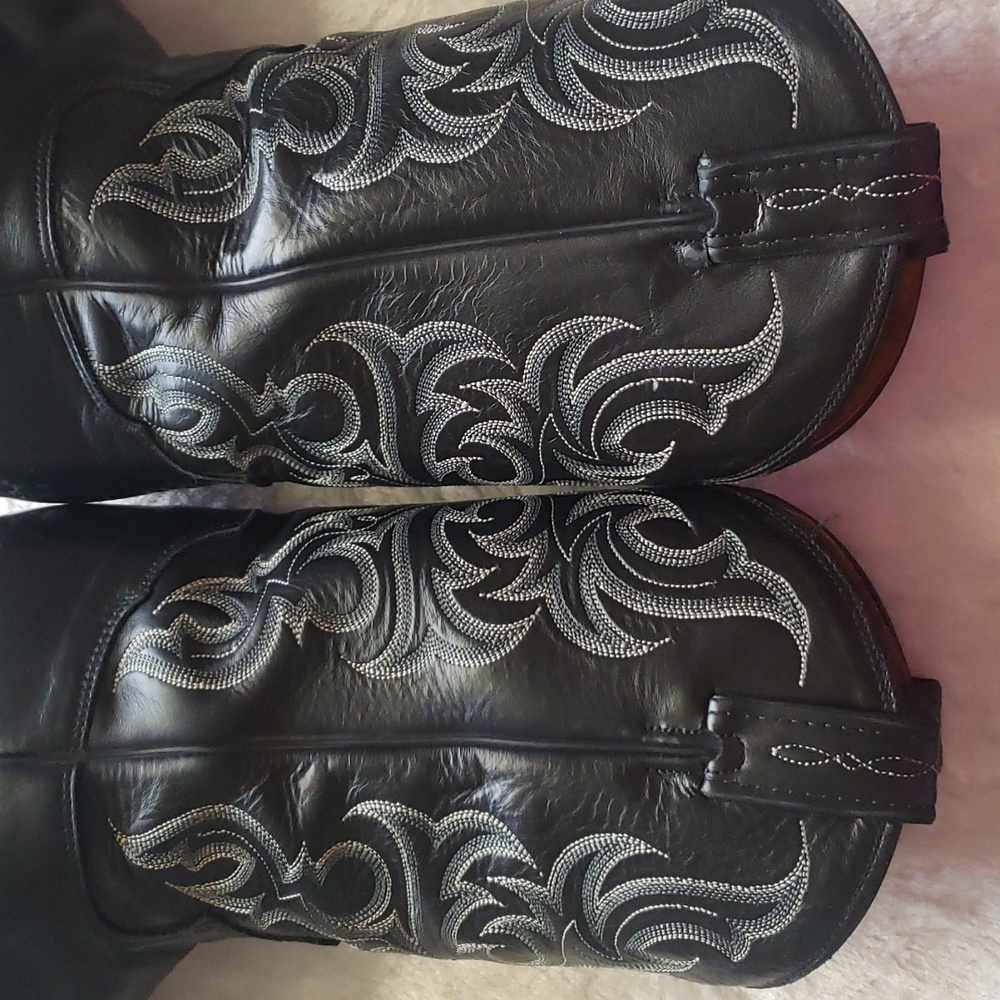 TONY LAMA Cowboy / Western Boots Genuine Leather Black Men’s Size 10 D 7926 - Picture 15 of 15